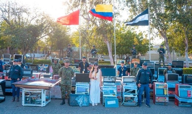 Desmantelan ensambladora ilegal de tragamonedas e incautan 293 elementos de juego en Barranquilla